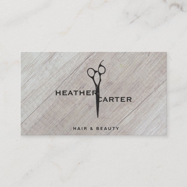 Shear Modern | Wood Stylist Appointment Card (Front)