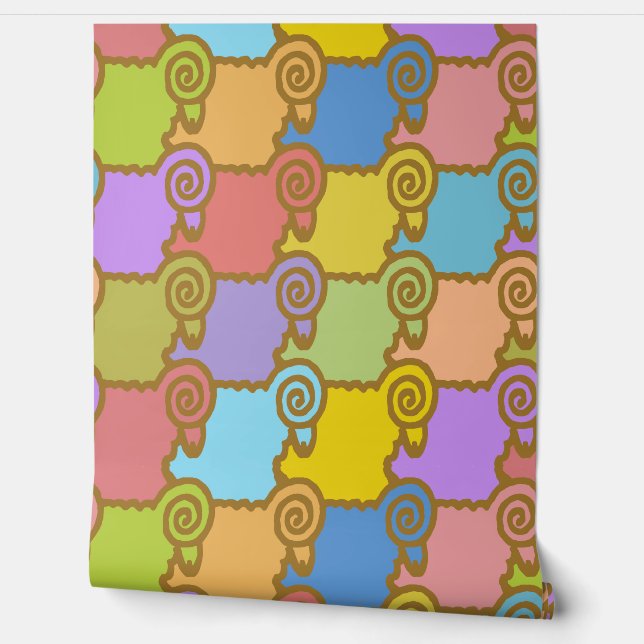 Shear Sheepish Colour Wallpaper (Unrolling)