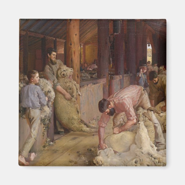 Shearing the Rams (Australian Art) (Tom Roberts) Magnet (Front)