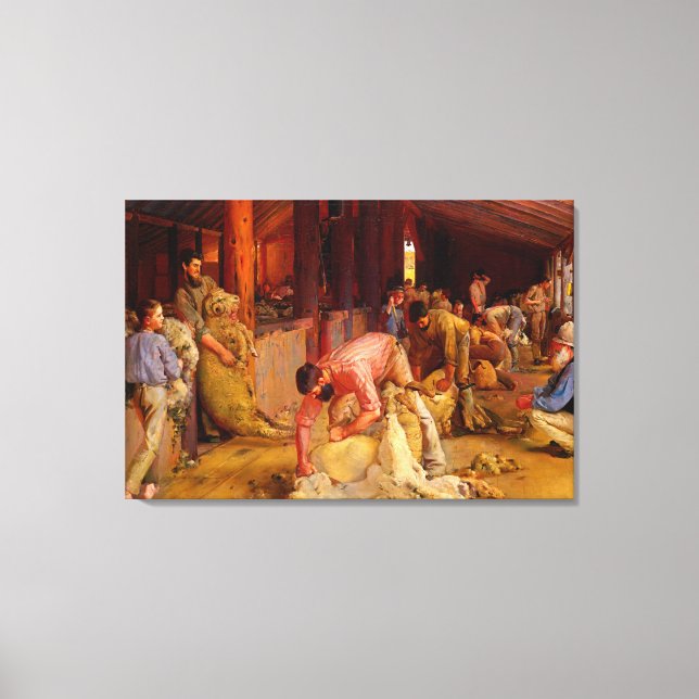 Shearing the Rams Tom Roberts 1890 Australian Art  Canvas Print (Front)