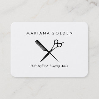 Shears and Comb Stylist & Makeup Artist Business Card