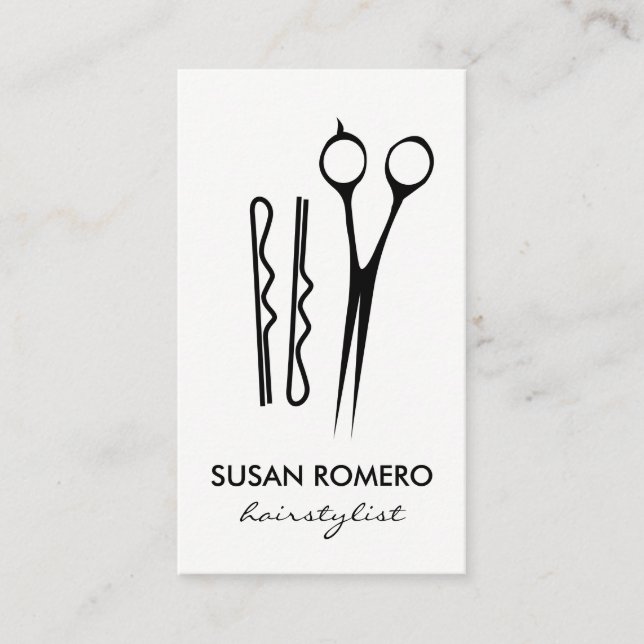 Shears and Hair Pins Appointment Card (Front)