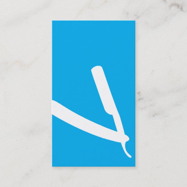 Shears Barber/Cosmetologist Business Card (Cyan) (Front)