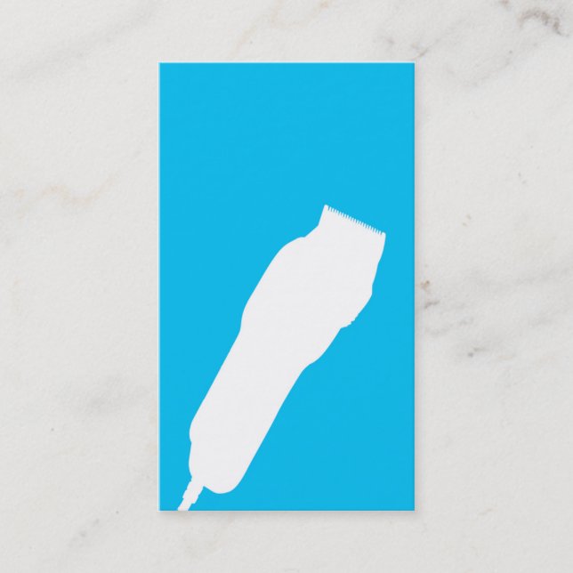 Shears Barber/Cosmetologist Business Card (Cyan) (Front)