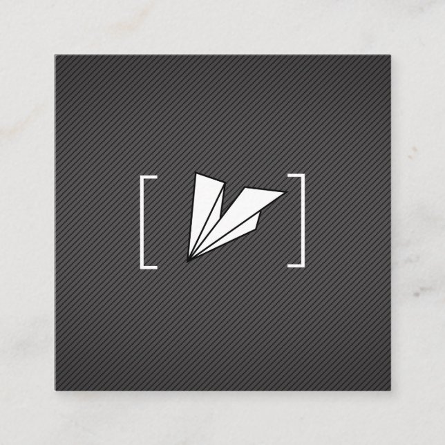 Shears Bracket / Paper Aeroplane Square Business Card (Front)