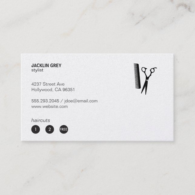 Shears & Comb (punch card 3) (Front)