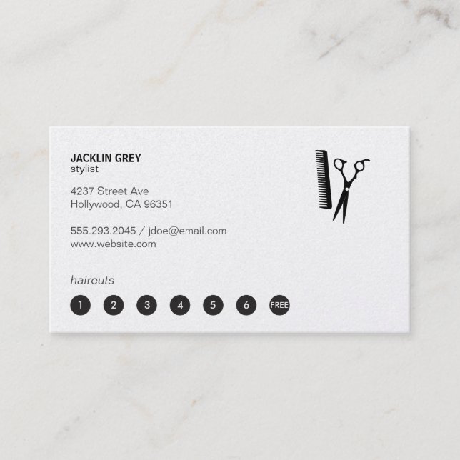 Shears & Comb (punch card 7) (Front)