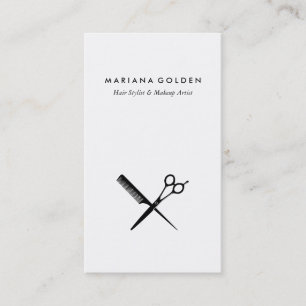 Shears Comb Stylist & Makeup Artist Business Card