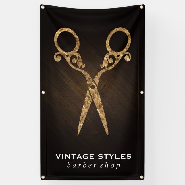 Shears | Ornate / Gold Signage Banner (Vertical)