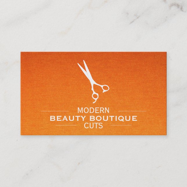 Shears with Dividers Textile Gradient Business Card (Front)