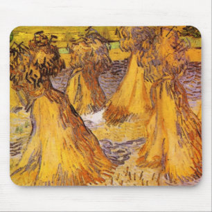Sheaves of Wheat by Vincent van Gogh Mouse Mat