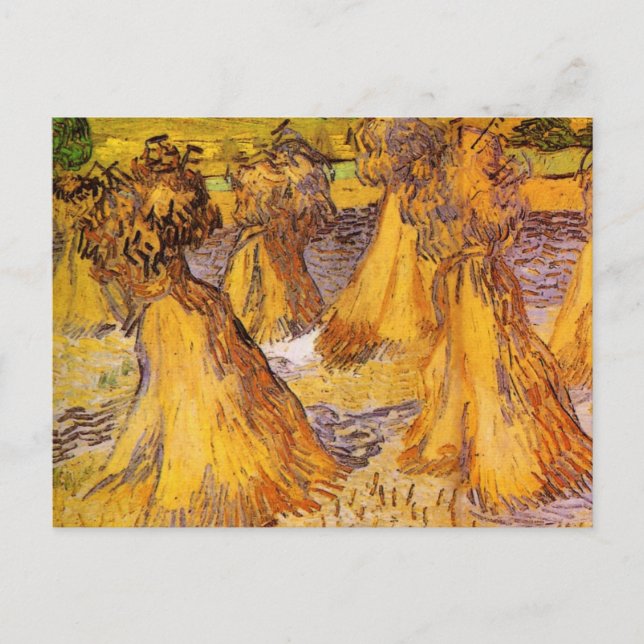 Sheaves of Wheat by Vincent van Gogh Postcard (Front)