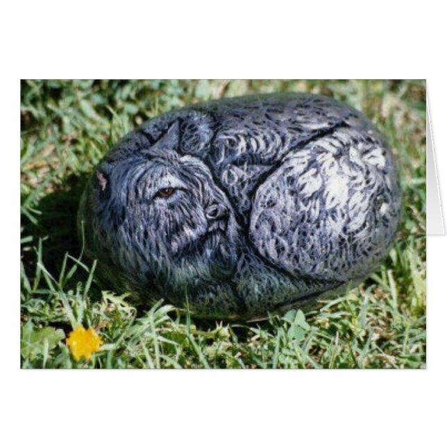 "Sheba" dog rock card (Front Horizontal)