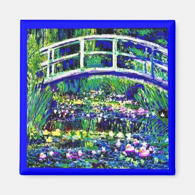 Sheba's Japanese Bridge, Cat, Art Parody, Magnet (Front)