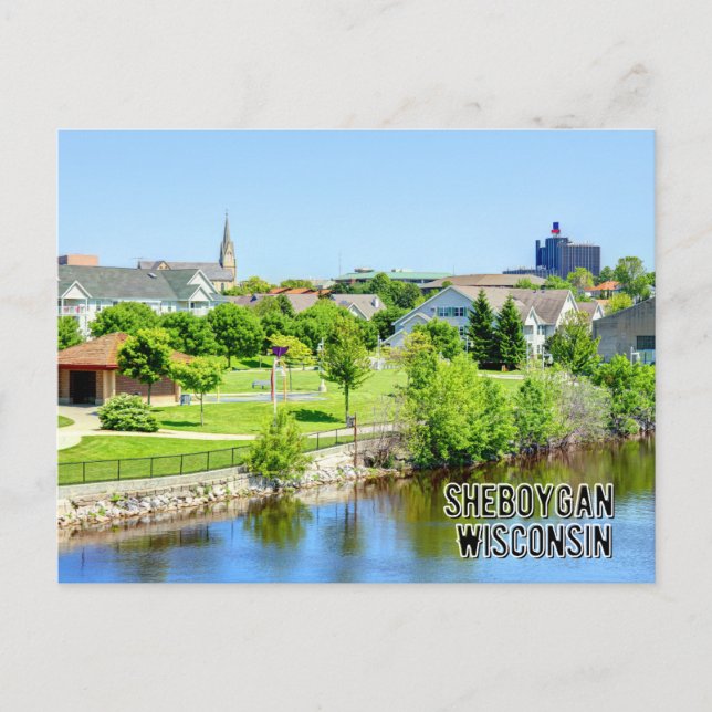 Sheboygan Wisconsin Lake Postcard (Front)