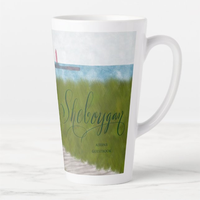 Sheboygan, Wisconsin (matching journal available) Latte Mug (Right)