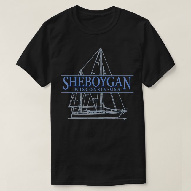 Sheboygan Wisconsin Vintage Sailing  T-Shirt (Design Front)