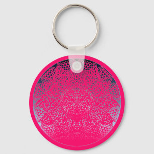 SHECKSHE.COM SheckShe* Heart Shiny Blue n Hot Pink Key Ring