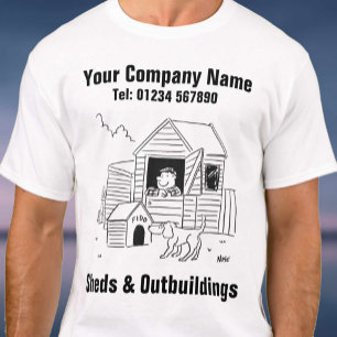 Sheds and Outbuildings Cartoon T-Shirt