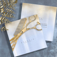 Sheen and Shears Hair Stylist Gold/Blue Sq ID814
