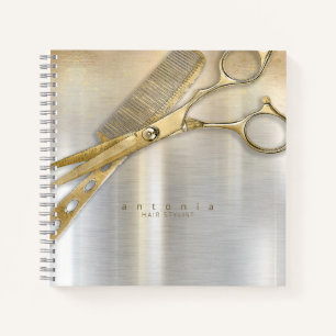 Sheen and Shears Hair Stylist Gold/Silver ID814 Notebook