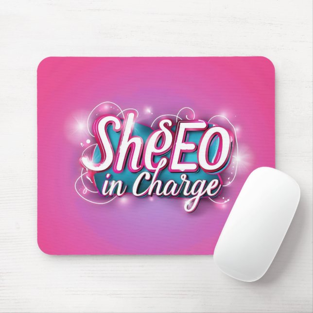 SheEO in Charge Feminist Mouse Mat (With Mouse)