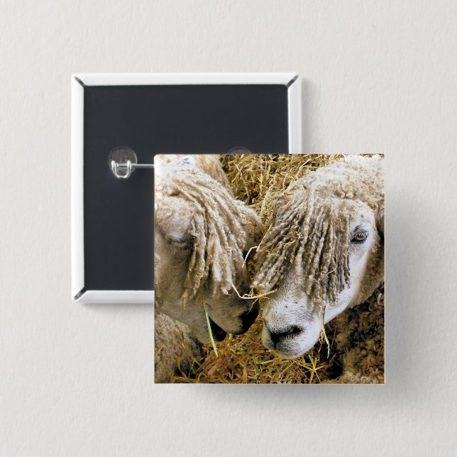 SHEEP 15 CM SQUARE BADGE (Front & Back)
