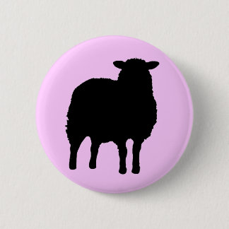 SHEEP 6 CM ROUND BADGE
