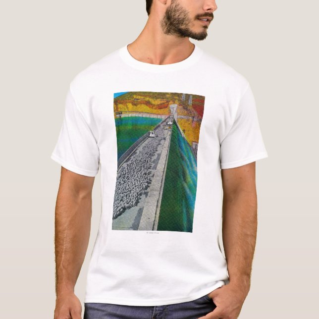 Sheep across Grand Coulee Dam T-Shirt (Front)