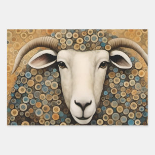 Sheep All Occasions Card Wrapping Paper Sheet
