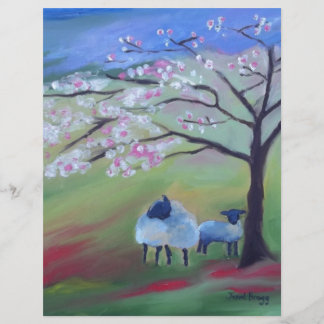 Sheep and Cherry Tree