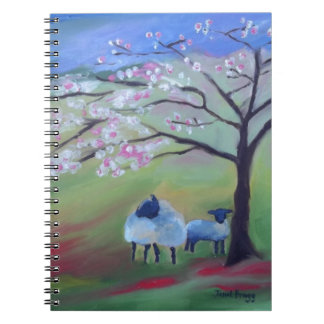 Sheep and Cherry Tree Notebook