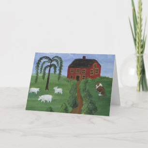 Sheep and Collie Blank Card