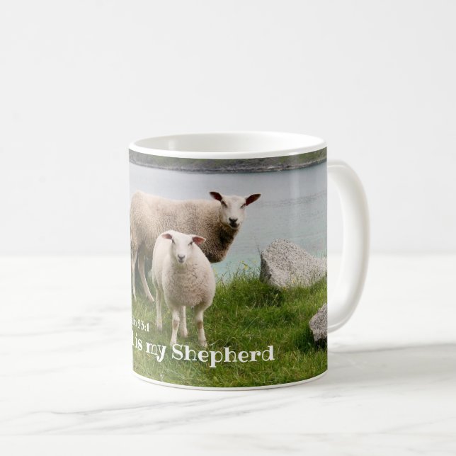Sheep and Lamb Coffee Mug (Front Right)