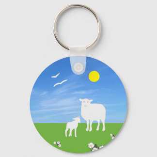 Sheep and Lamb Key Ring