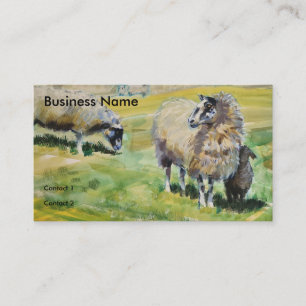Sheep and Lamb Painting Farmer Business Cards