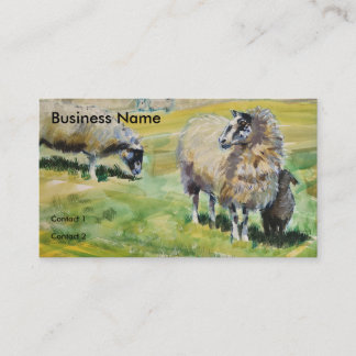 Sheep and Lamb Painting Farmer Business Cards