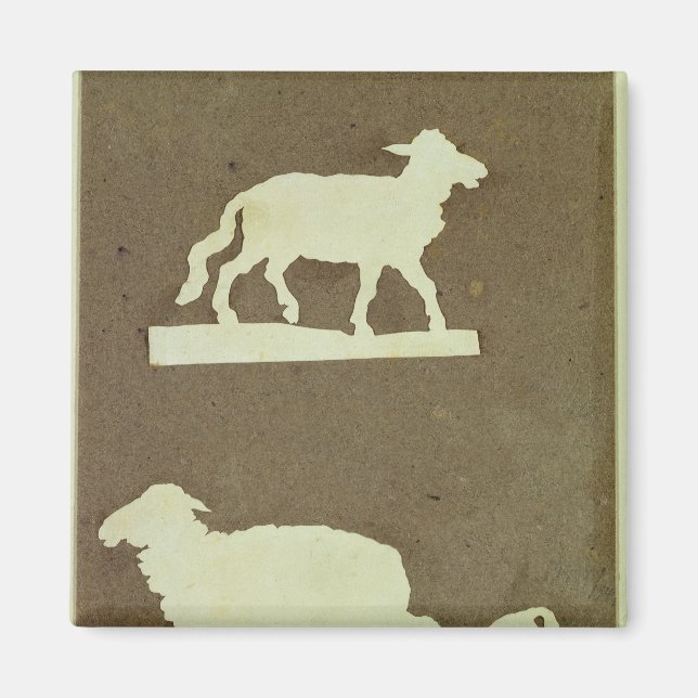 Sheep and Sheep with Lamb Magnet (Front)