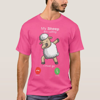 Sheep Art Sheepherders Farmer Wool Motive T-Shirt