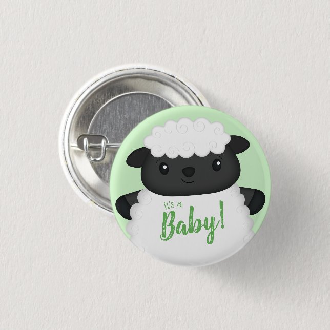 Sheep Baby Shower Farm 3 Cm Round Badge (Front & Back)