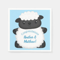 Sheep Baby Shower Farm Blue Boy
