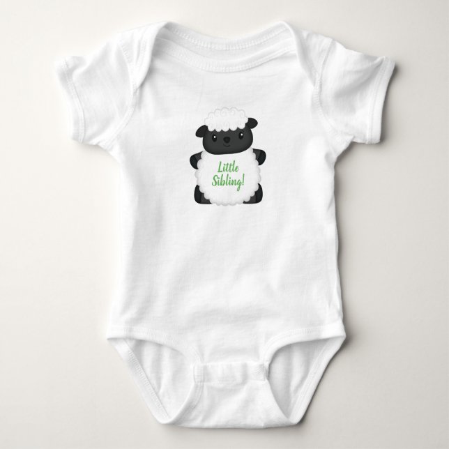 Sheep Baby Shower Green Bodysuit (Front)