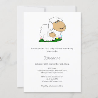 Sheep Baby Shower Invitation