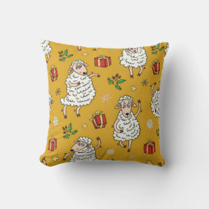 sheep background vintage cushion