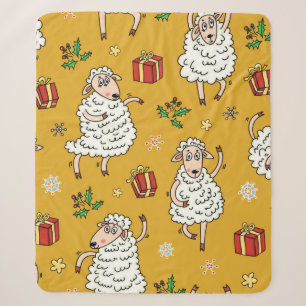 sheep background vintage sherpa blanket