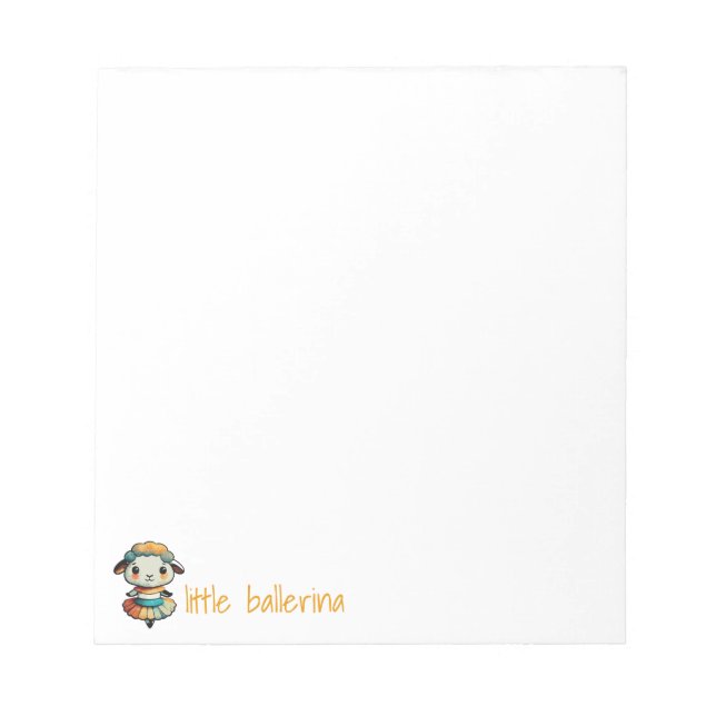 Sheep Ballerina Notepad (Front)