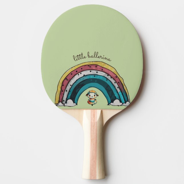 Sheep Ballerina Ping Pong Paddle (Front)