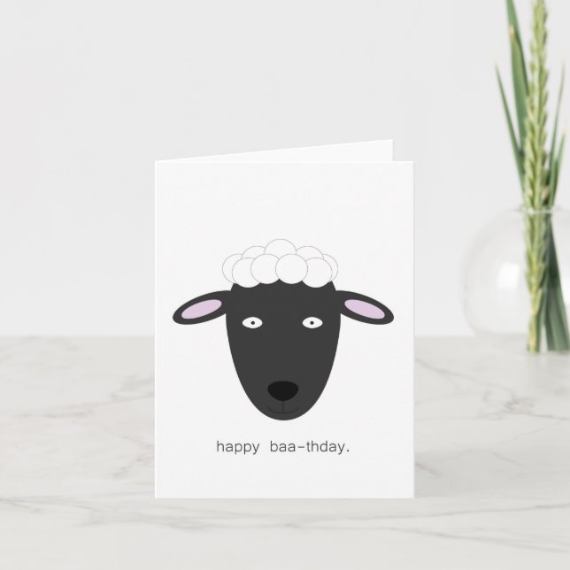 Sheep birthday card (Front)