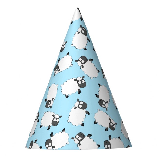 Sheep Birthday Party Cute Cartoon Party Hat (Front)