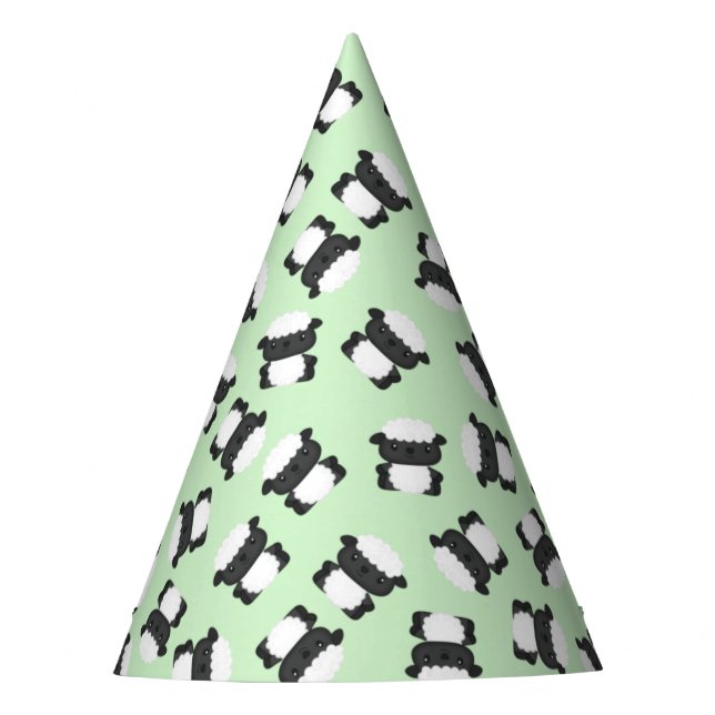 Sheep Birthday Party Green Hat (Front)